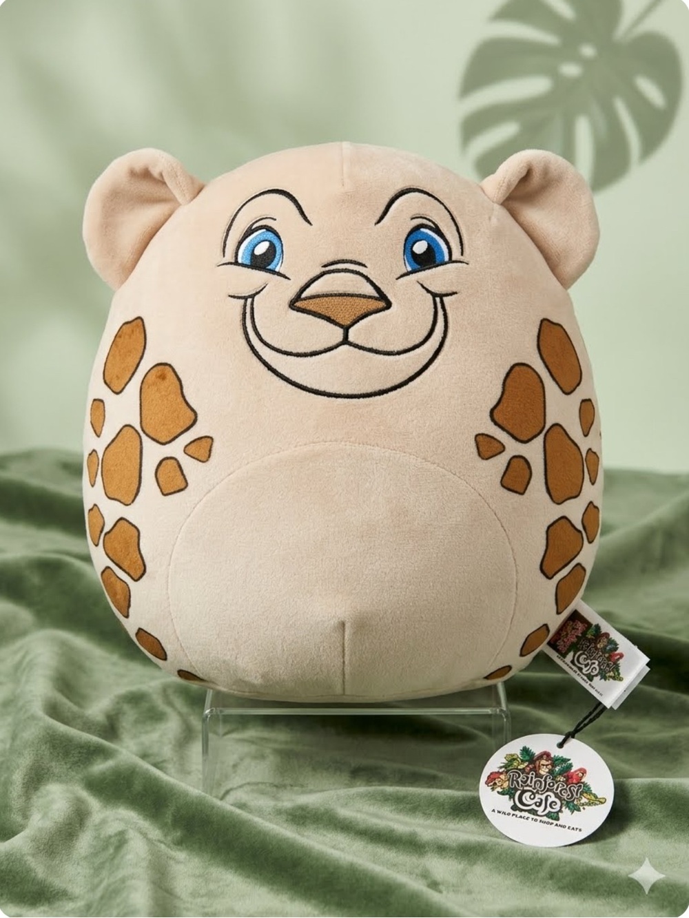 RAINFOREST Beige Giraffe Plush with Blue Eyes